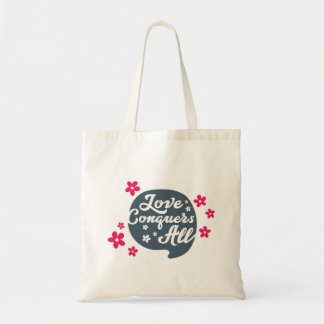 Tote Bag Floral - L'amour Conquiert Tout