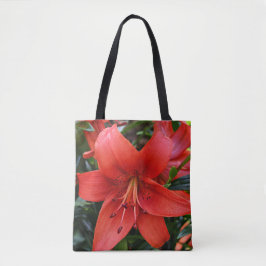 Tote Bag Floral Orange Lily
