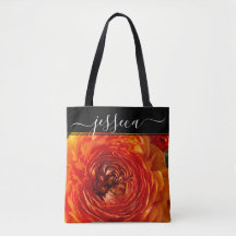Floral Orange Ranunculus Photo personnalisée