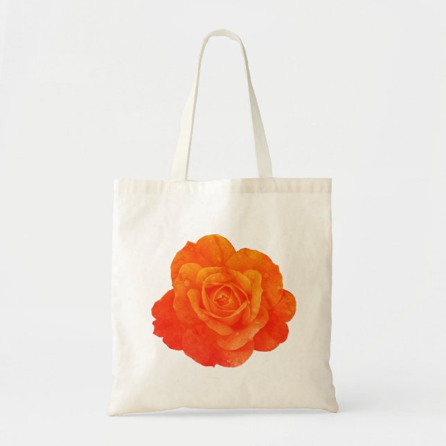 Tote Bag Floral Orange Rose Bridesmaid Cadeau Favoriser les (Devant)