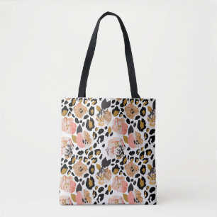 Tote Bag Floral, poster de animal, motif sans soudure.