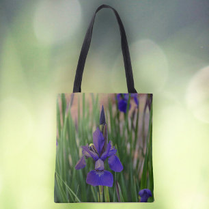 Tote Bag Floral violet Iris Botanique Photographie