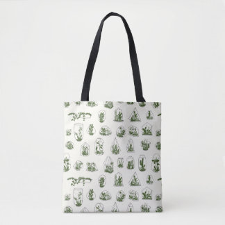 Tote Bag Florarium Succulent : Conception géométrique Vinta