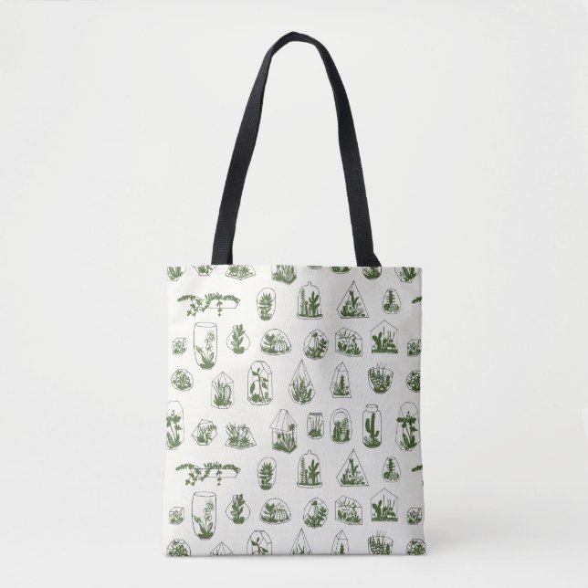 Tote Bag Florarium Succulent : Conception géométrique Vinta (Devant)