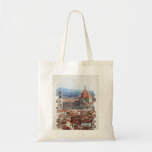 Tote Bag Florence Italie Aquarelle Art
