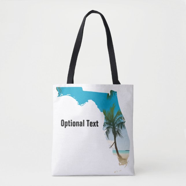 Tote Bag FLORIDA Beach Ocean Palm Tree Rempli (Devant)