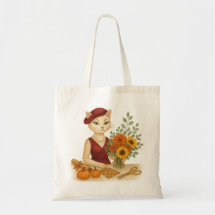 Tote Bag Floriste concepteur de chats arranger automne fleu