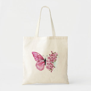 Tote Bag Flower Butterfly