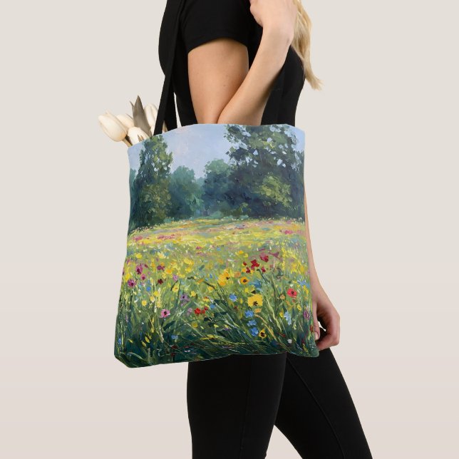 Tote Bag Flowered field (De près)