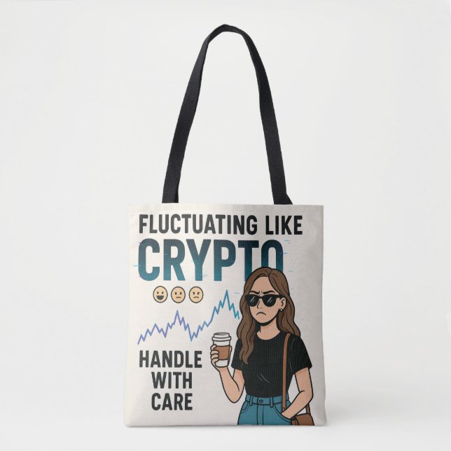 Tote Bag Fluctuations Comme Du Crypto - Amusant Mood Swing  (Devant)