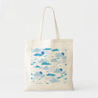 Fluffy Cloud Sunny White Sky Motif