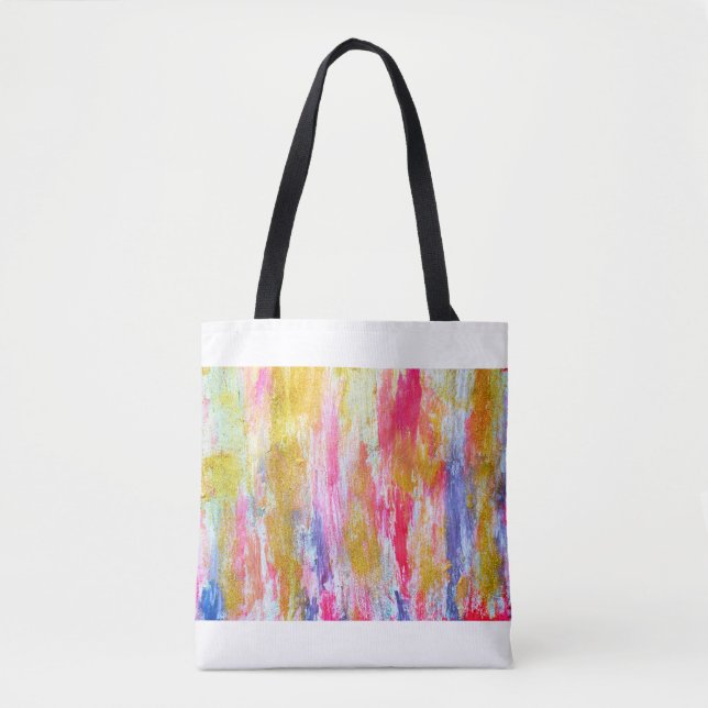 Tote Bag Flux Abstraits de peintures au mur. Texte moderne (Devant)