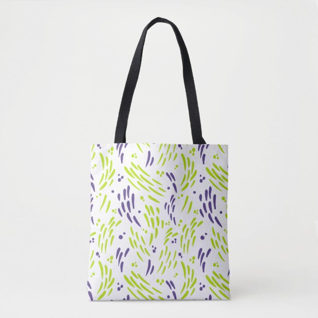Tote Bag Flux de chaux vert et pourpre (Devant)