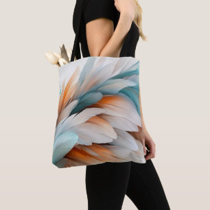 Tote Bag Flux de plume abstrait – Élégance douce