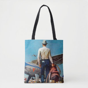 Tote Bag Flying Cowboy par Mead Schaeffer