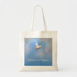 Tote Bag Flying Pig-Believe n'est pas Hogwash