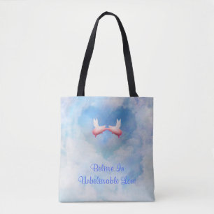 Tote Bag Flying Pigs Kissing-Croire En Amour Incroyable