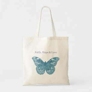 Tote Bag Foi, Espoir, Papillon d'amour