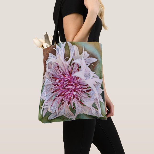 Tote Bag Foi et Fleurs Art rose Fleur Fourre-tout (De près)