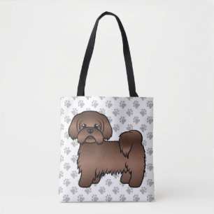 Tote Bag Foie Brown Chih Tzu Cute Cartoon Chien & Patrouill