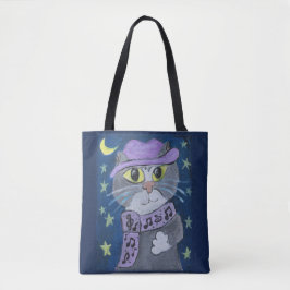 Tote Bag Folk Art Jazz cat