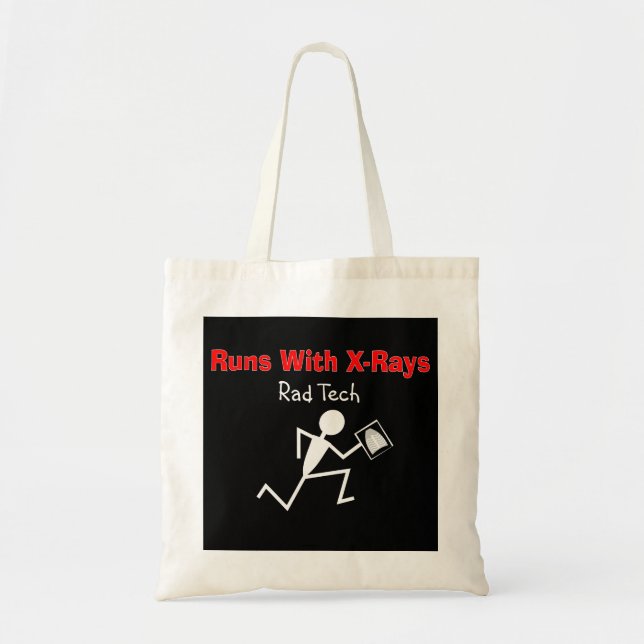 Tote Bag Fonctionnement drôle de Stickman de technologie de (Devant)