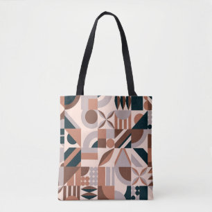 Tote Bag Fond en mosaïque de forme géométrique abstraite co