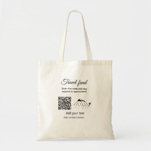 Tote Bag Fonds de voyage vacances lune de miel don ajouter