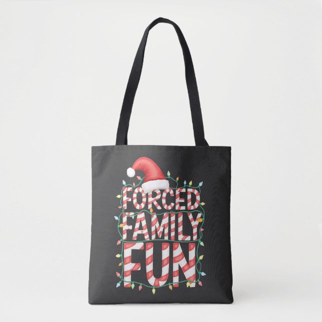 Tote Bag Forcé Famille Amusante Amusante Famille Correspond (Devant)