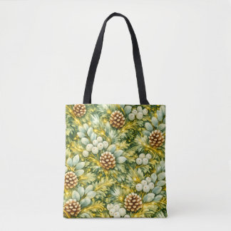 Tote Bag Forêt de conifères enneigée