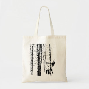 Tote Bag Forêt de renard de Birch Animal Silhouette Nature