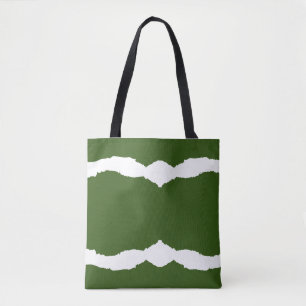 Tote Bag Forêt d'onde tronquée verte