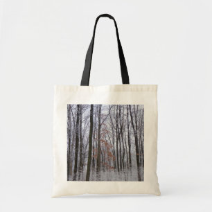Tote Bag Forêt huppée neige paysage d'hiver Photographie