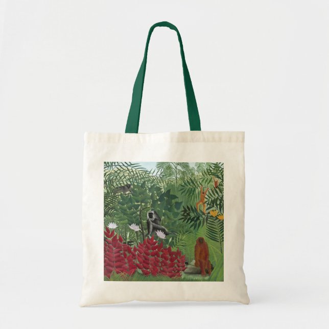 Tote Bag Forêt tropicale avec Monkeys, 1910 (huile sur la (Devant)