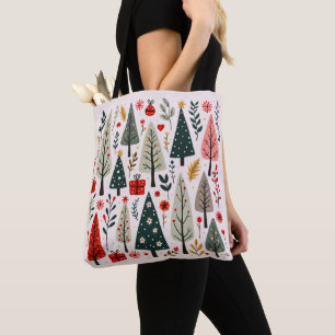 Tote Bag Forêt Whimsical d'arbres de Noël