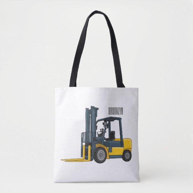 Tote Bag Forklift cartoon illustration (Devant)
