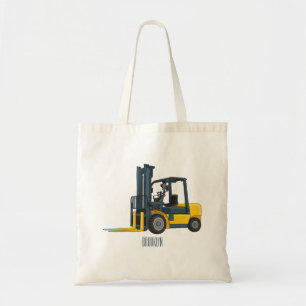Tote Bag Forklift cartoon illustration