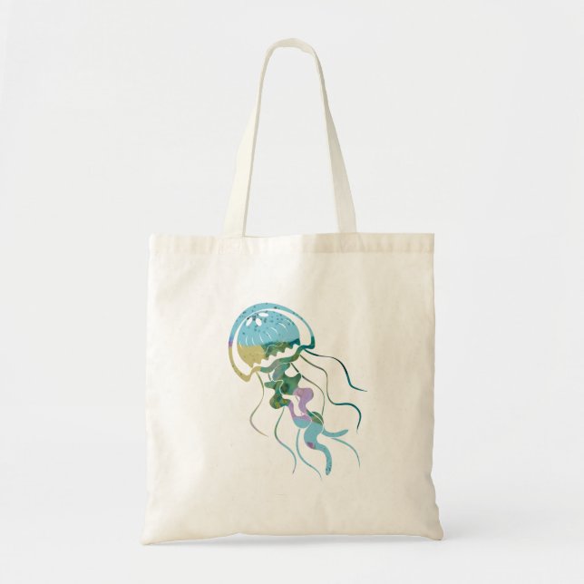 Tote Bag Forme colorée méduse (Devant)