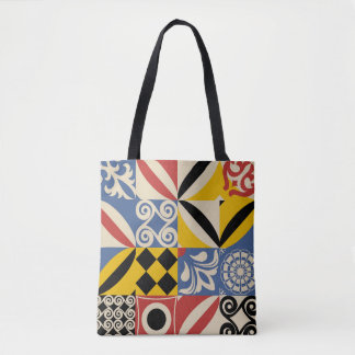Tote Bag Formes géométriques rétro : azulejos.