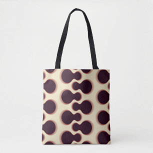 Tote Bag Formes globulaires épineuses, teintes marron motif