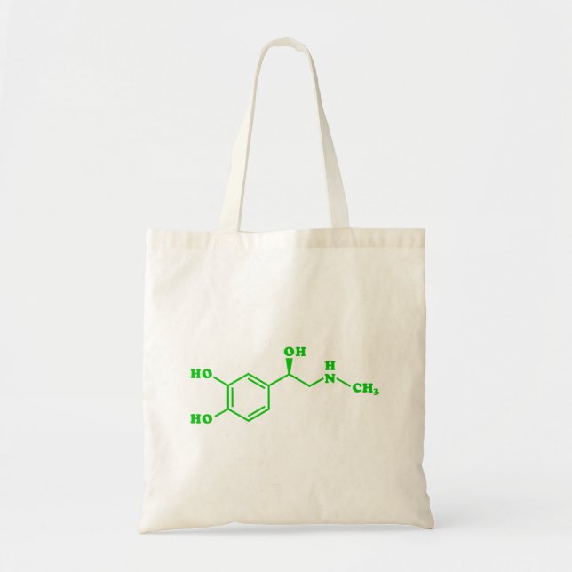 Tote Bag Formule chimique moléculaire d'adrénaline (Devant)