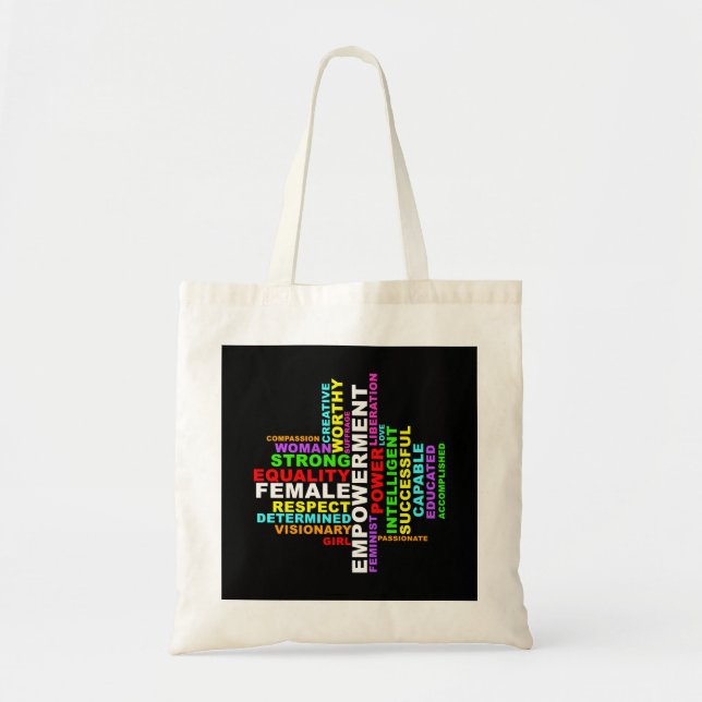 Tote Bag Forte femme Word Cloud (Devant)