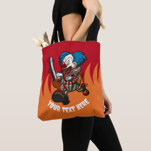 Tote Bag Fou Clown Ajoutez Votre Texte Film Monstre Dessin