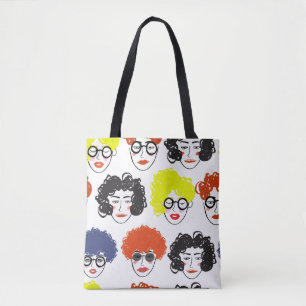 Tote Bag Foule de gens drôles, arrière - plan sans couture