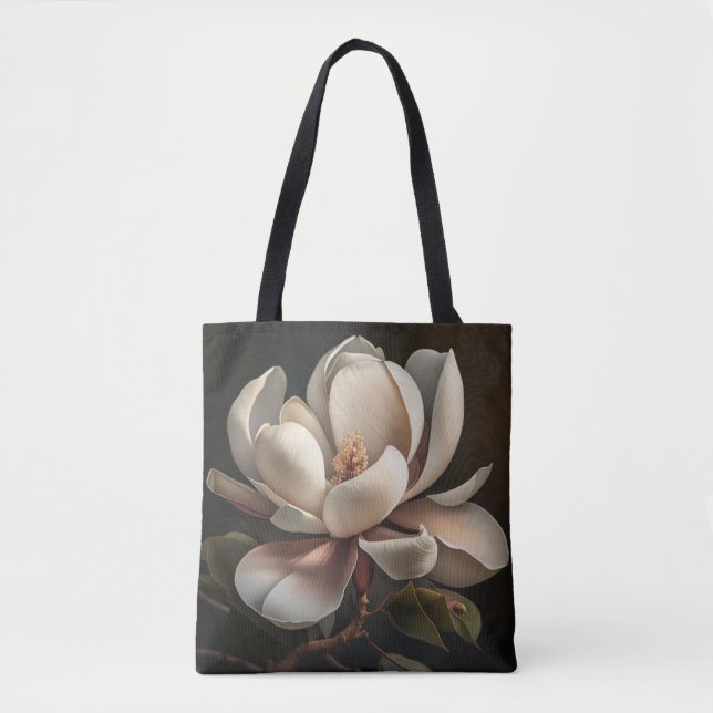 Tote Bag Fourre-tout à fleurs de Magnolia (Devant)