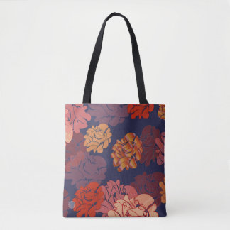 Tote Bag fourre-tout à fleurs roses