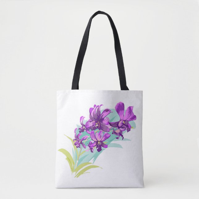 Tote Bag Fourre-tout à orchidée tropicale (Devant)