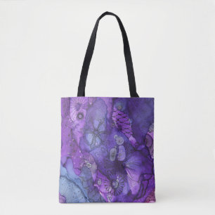 Tote Bag Fourre-tout Abstraite de lumière violette
