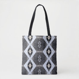 Tote Bag Fourre-tout abstraite noire et blanche