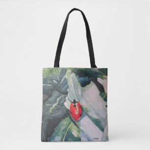 Tote Bag Fourre-tout, All-Over, "Ladybug" par Amber Larsen